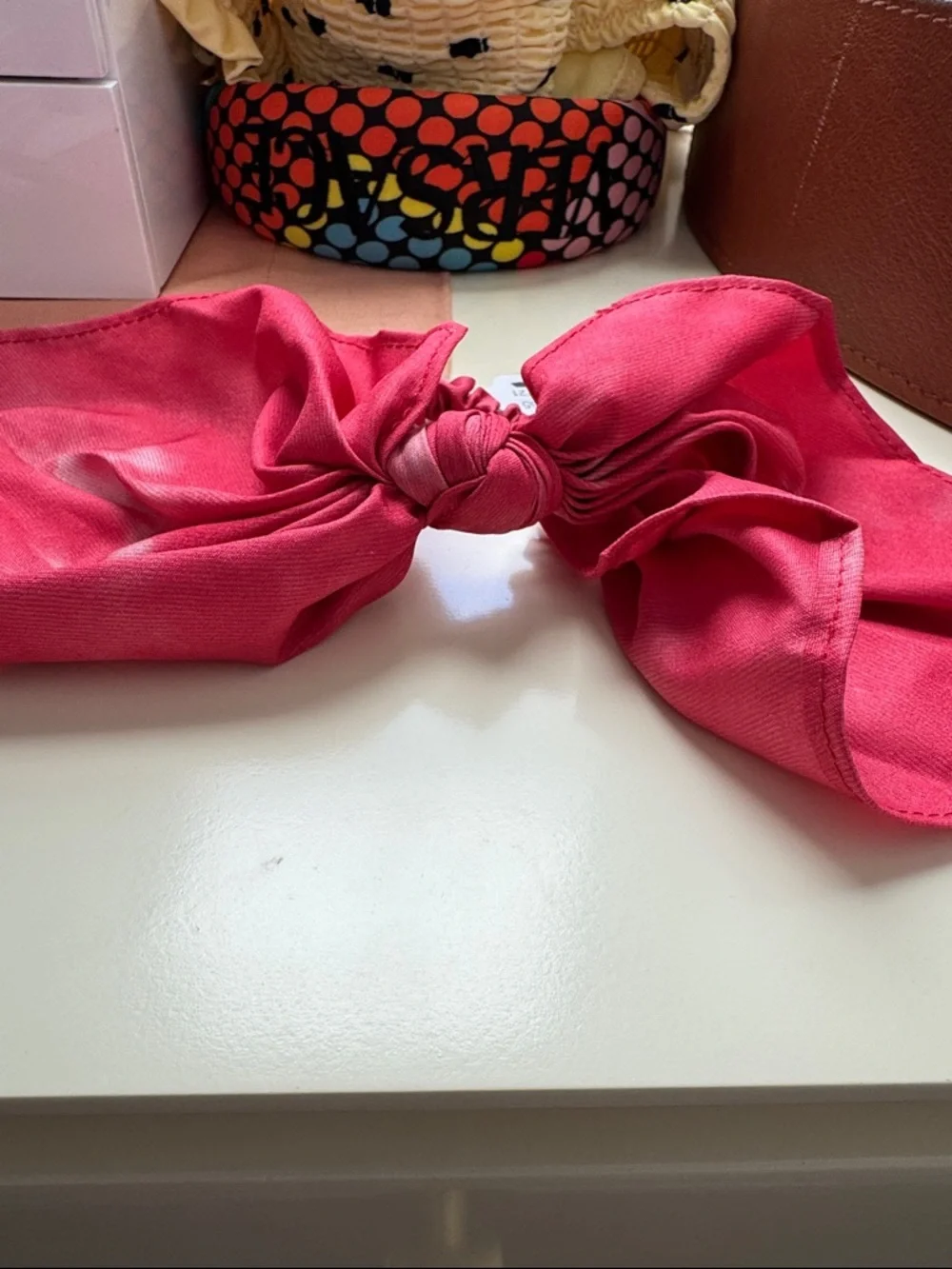 Free‎ People Hair Scrunchie with Long Tie NEW pink red